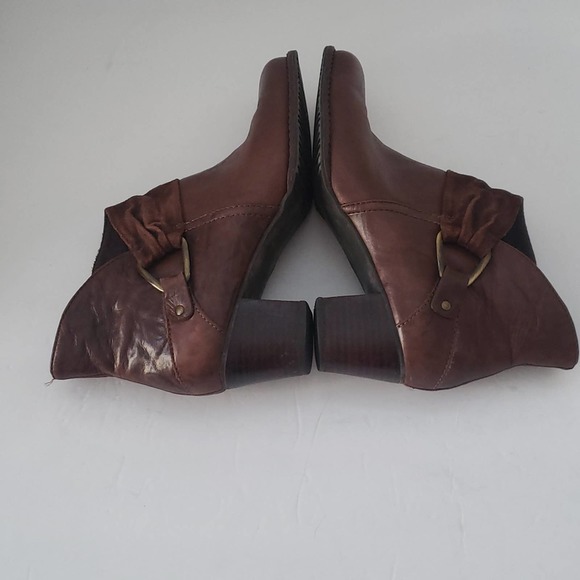 ELITES/ Walking Ankle Boots, Brown Leather with Suede, Size 7M - Picture 3 of 14
